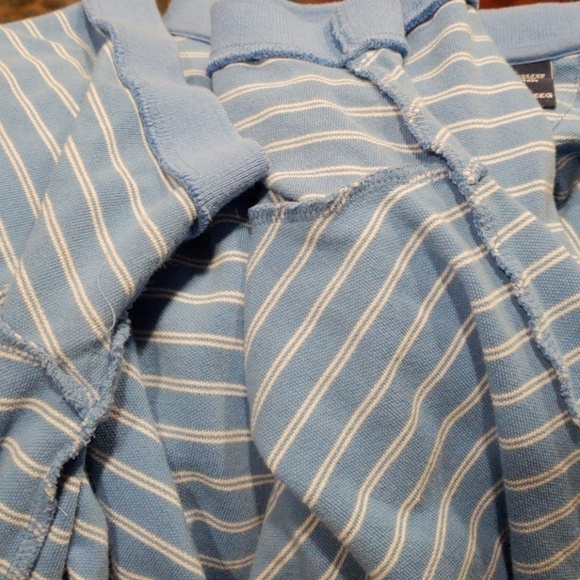 Chaps XXL 100% Cotton Striped Polo Shirt Lt Blue - Picture 6 of 8